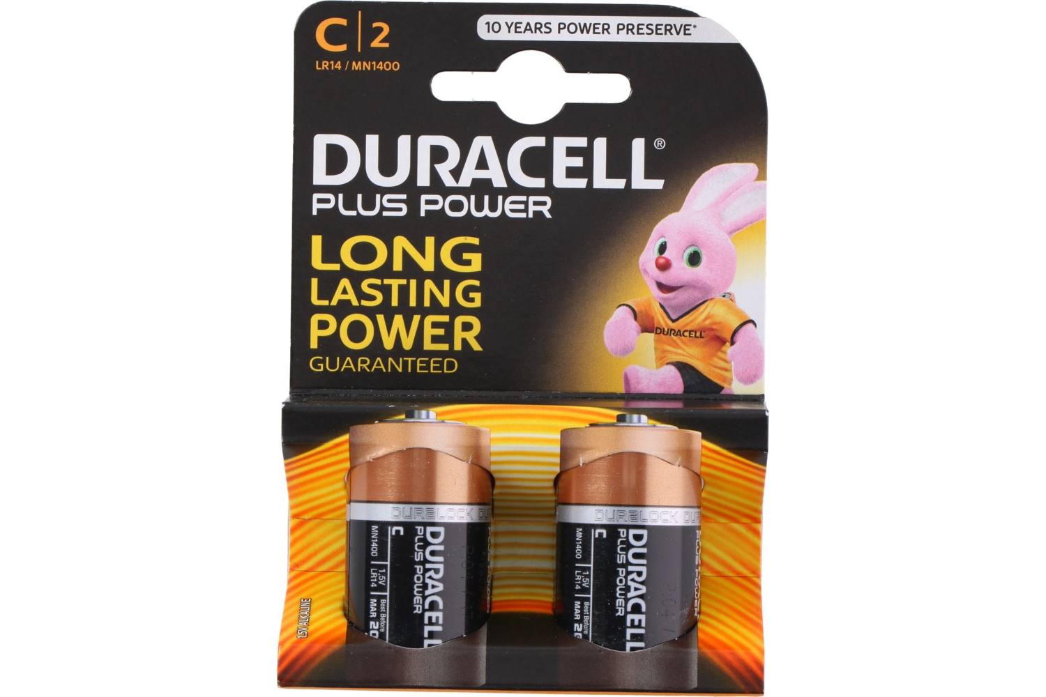 Battery, Duracell Plus Power, C, 2 pieces, LR14 / MN1400 2