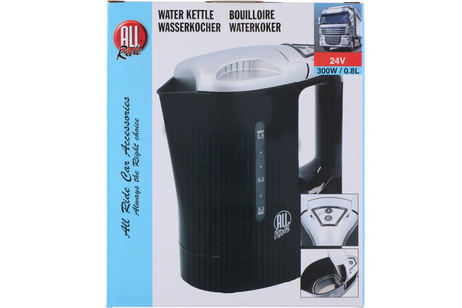Water kettle, AllRide, 24V, 300W, 800ml 2