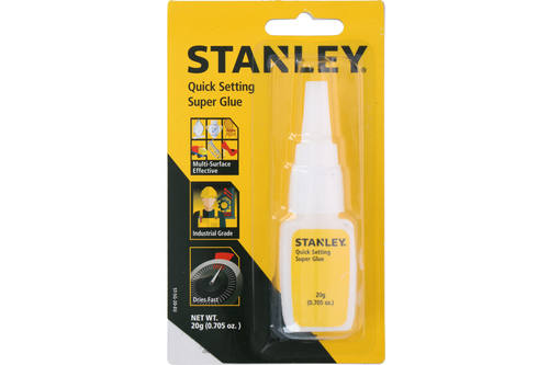 Fast drying super glue, Stanley, liquid, 20 gram, dispenser bottle 1