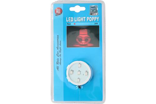 Poppy light, 5 LEDS, red, 24V 1