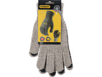 Working gloves, Stanley, wool, SY790L dot, grey, size 10 1
