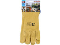 Working gloves, AllRide, leather, yellow, size XL 1