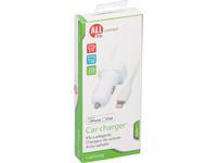 Car charger, AllRide Connect, 2.1A, 12/24V, Lightning, PVC, white, 120cm, iPhone/iPad 1